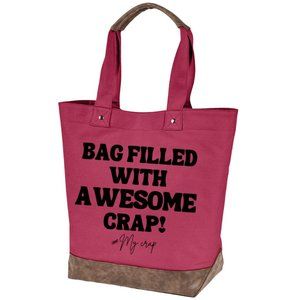 Bag filled with awesome crap quality canvas tote bag by Authentic pigment